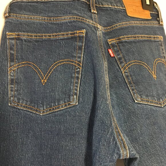LEVIS Premium BIG E Woman Wedgie 27 Jean High Waist Straight Inseam28 Buttonfly - Picture 3 of 12